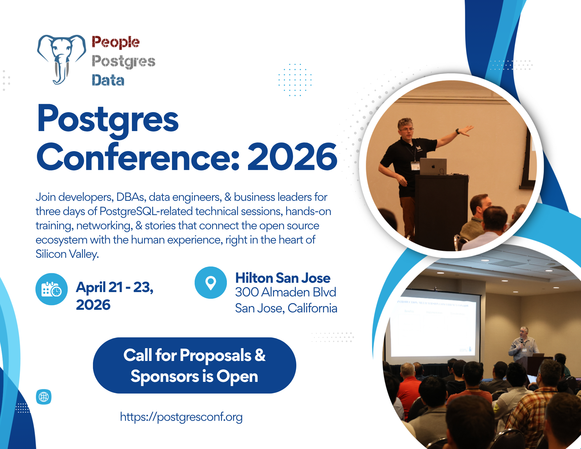 Call for Proposals and Sponsors: Postgres Conference 2026